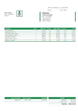 Plantilla para hacer albaranes 1