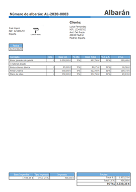 Plantilla para hacer albaranes 3