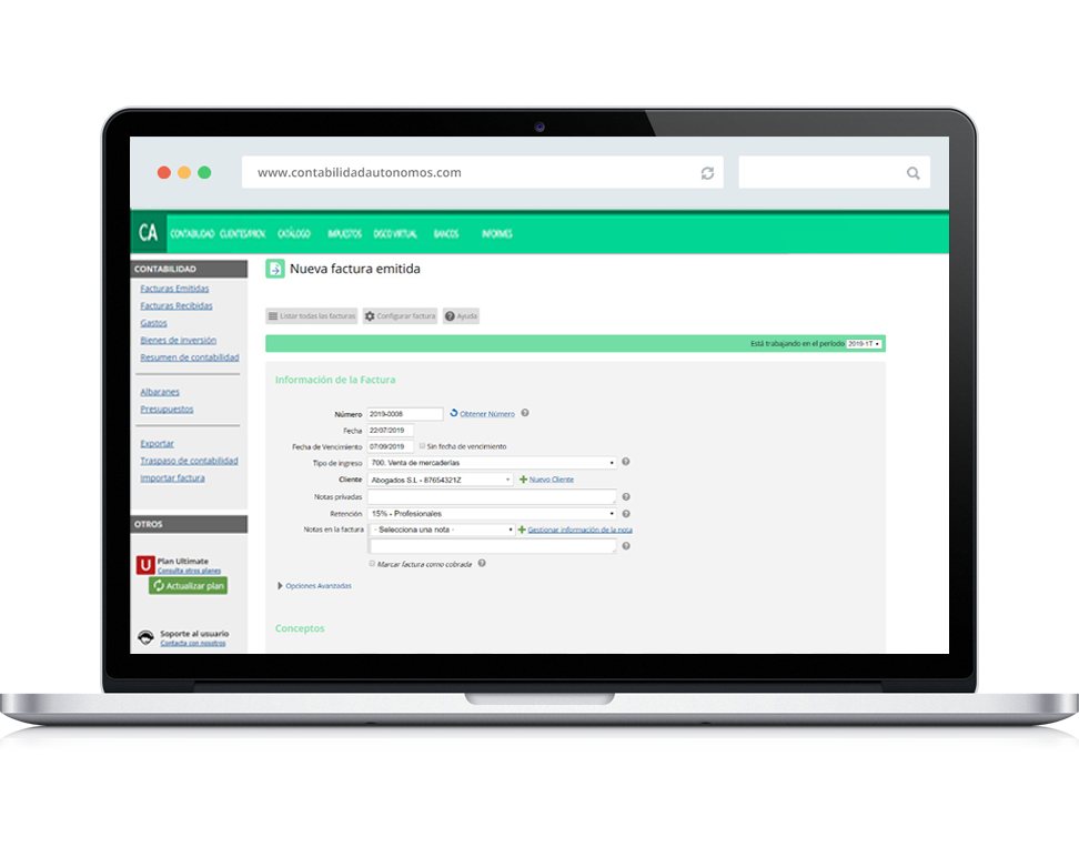 Factura electrónica para autónomos