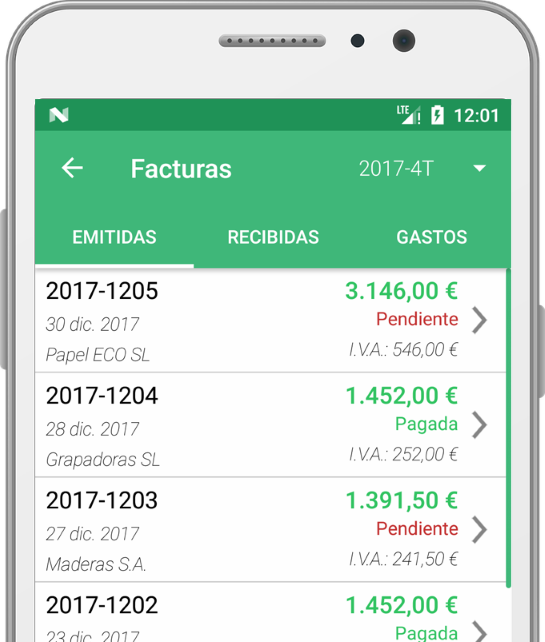 La app móvil para hacer facturas gratis para iPhone y Android