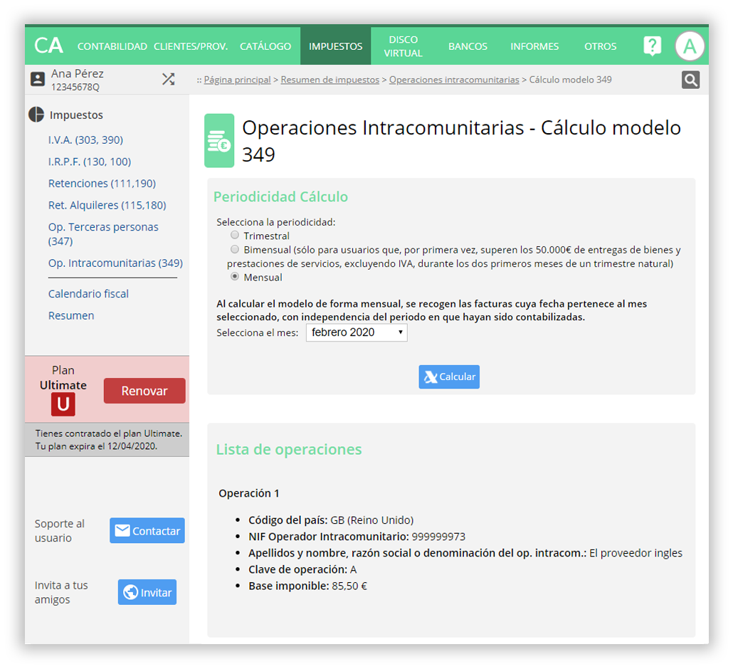 Las Operaciones Intracomunitarias de autónomos