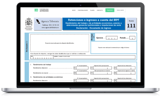 Rellena el modelo 111 de retenciones de  manera automática