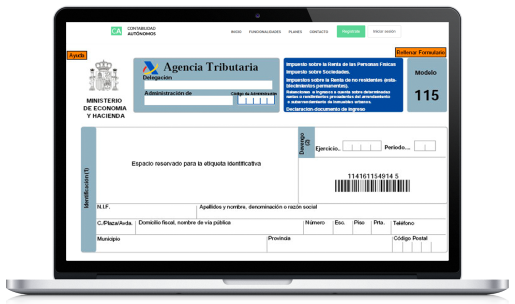 Rellena el modelo 115 de retenciones de  manera automática