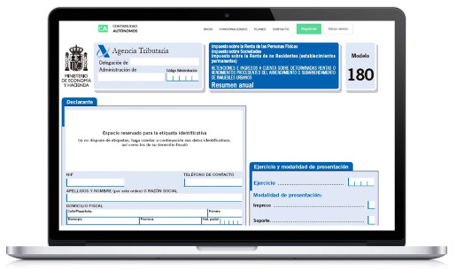 Rellena el modelo 180 de retenciones de  manera automática